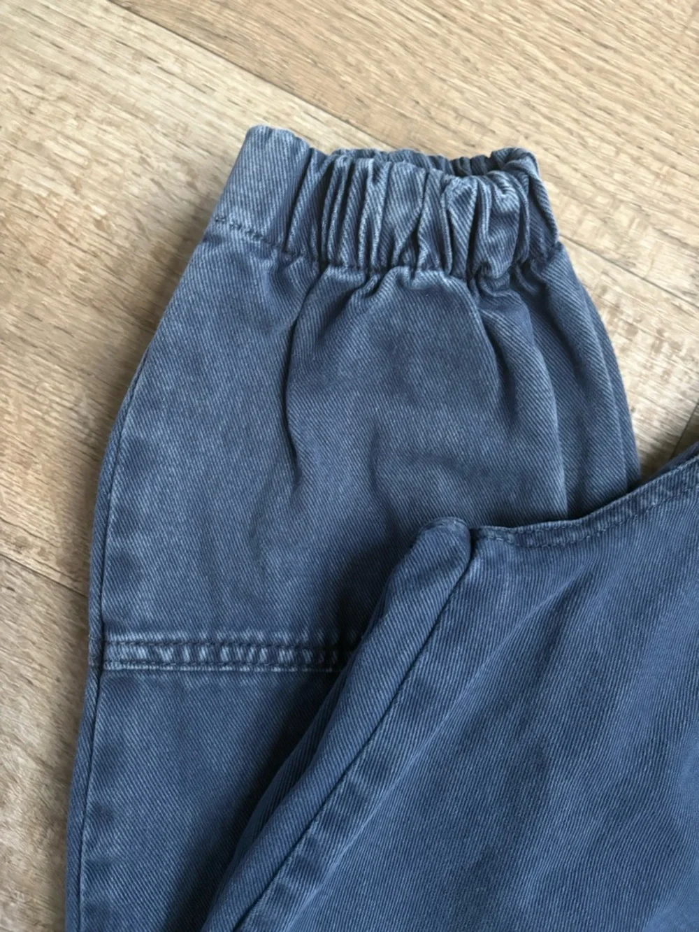 Free People Platoon Denim Cargo Joggers Washed Blue Sz XS